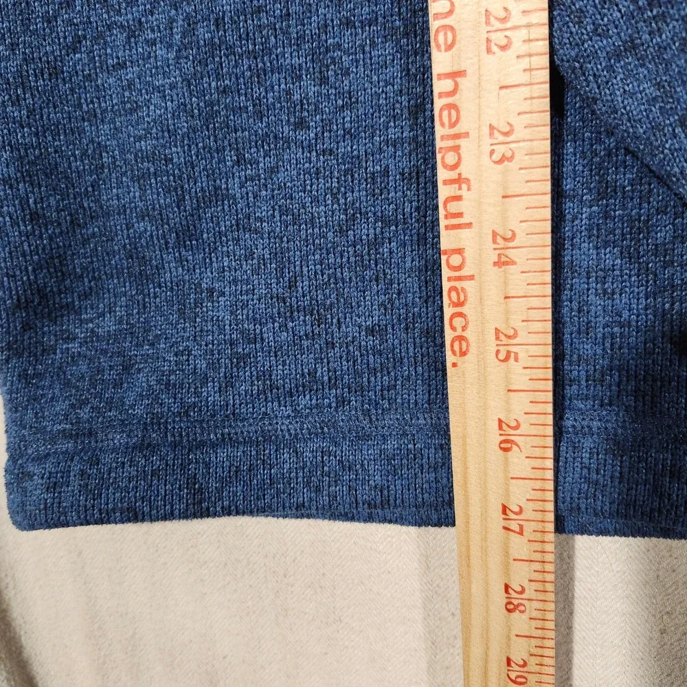 The North Face Gordon Lyons Mens Blue Heather 1/4 Zip Fleece Pullover Large